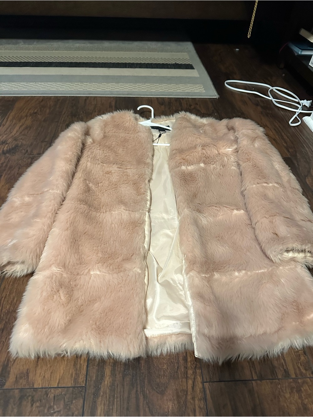 Metaphor Blush Faux Fur Jacket